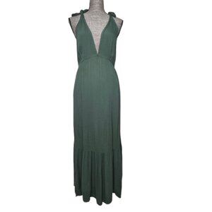 Abercrombie & Fitch Green Ruffled Tiered Sundress